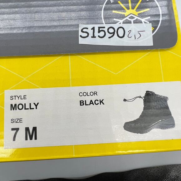 Khombu Waterproof Winter Ankle Snow Boots Size 7M Black Color - Picture 8 of 11